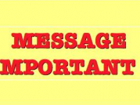 !!! — Message urgent — !!!